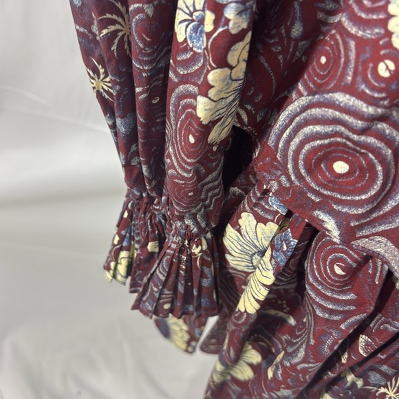 Ulla Johnson Lola Floral Tiered Minidress Heliotrope - Size 6 - Picture 6 of 11